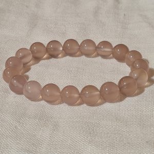 Calcedoine Rose - Bracelet perles 10 mm