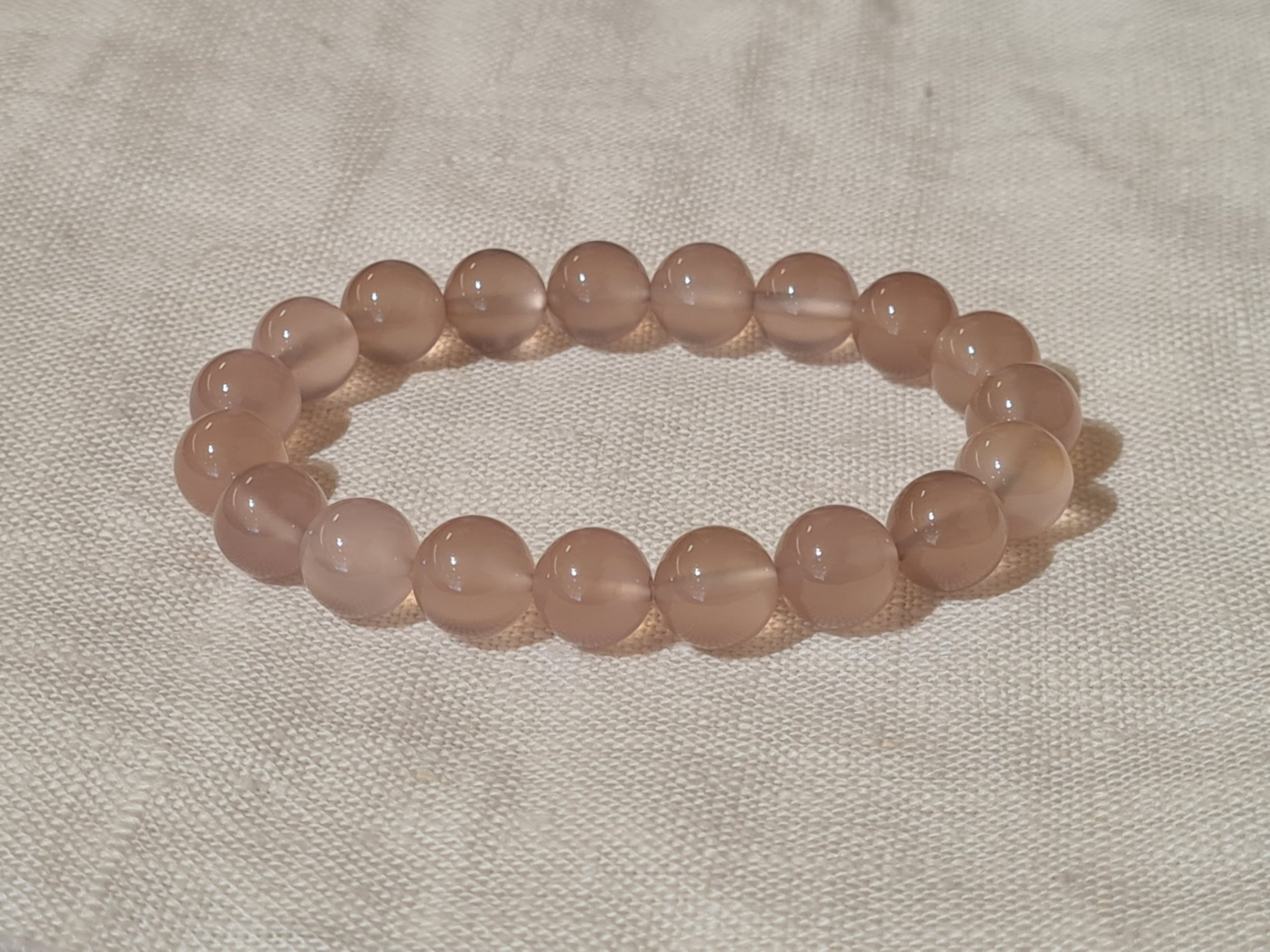 Calcedoine Rose - Bracelet perles 10 mm